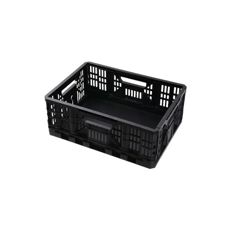 STACK CRATE HDKCS112019/STK320230 BLACK PLASTIC CRATE KNOCK DOWN CRATE